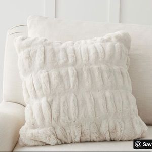 2 Pottery Barn faux fur Euro pillow cases